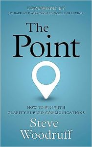 The cover of "The Point: How to Win with Clarity-Fueled Communications" by Steve Woodruff (2023)